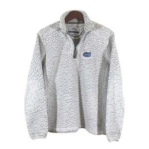 UNIVERSITY Of FLORIDA GATORS Gray 1/4 Zip Fleece Sweatshirt Size S